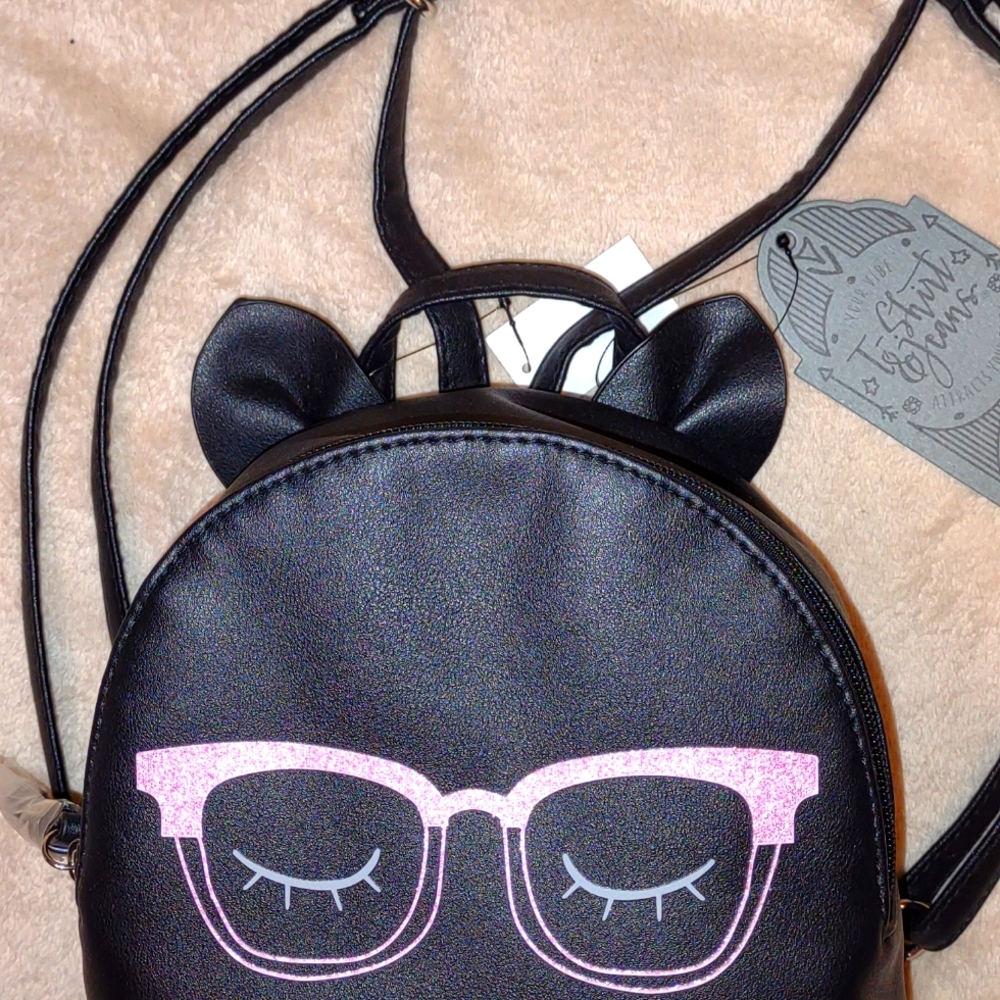 TEESHIRT&JEANS 🌞Cat with Pink Sparkly Glasses Backpack - Picture 9 of 16